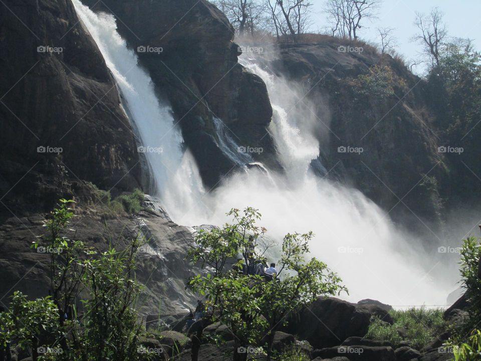 majestic view of water fall in kerala