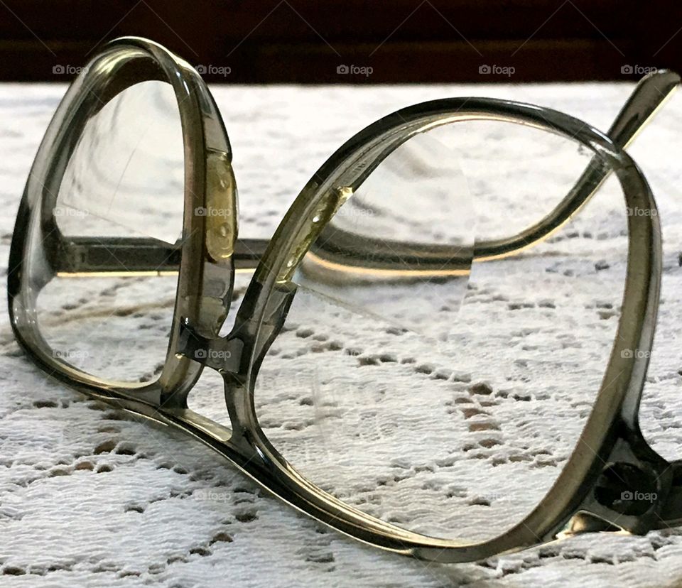 Old style aviator clear lense prescription eyeglasses. Eyeglass frames are color gray, lined bifocal men's eyeglasses.