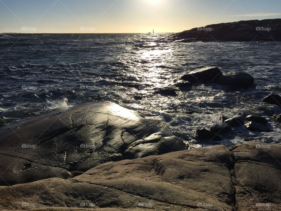 Scenic view of sea in sweden