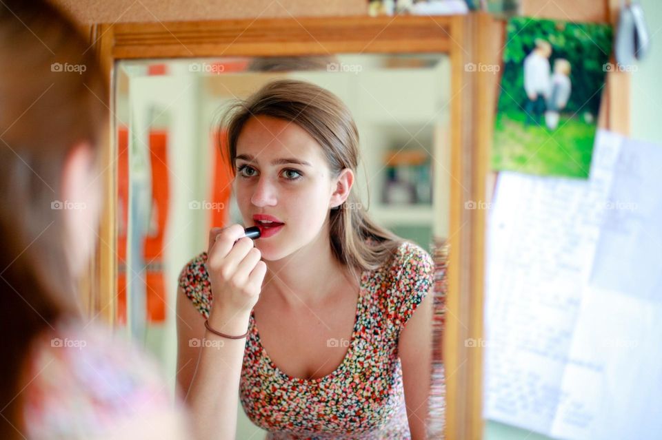 Red lipstick