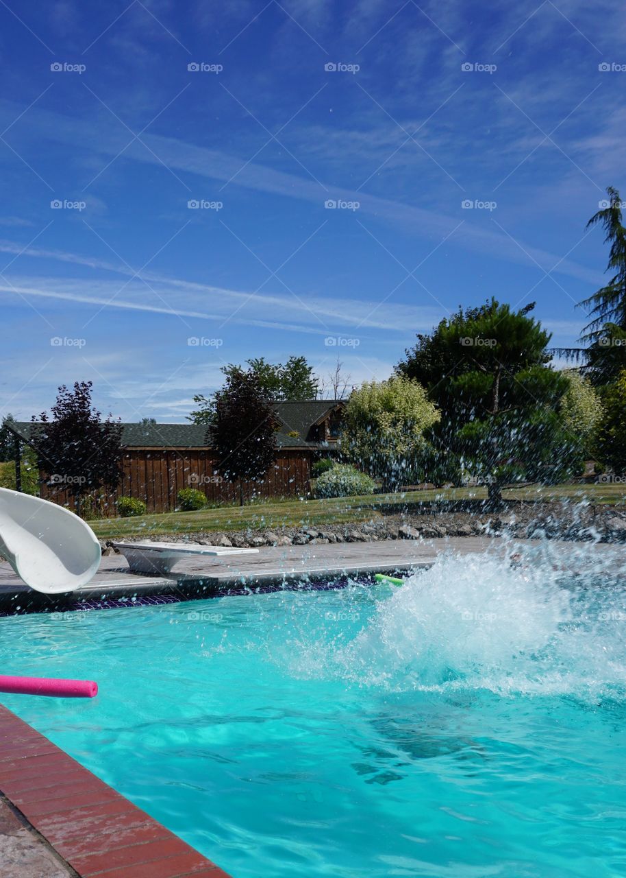 Splish Splash. Having a ton of fun housesitting during a heat wave!