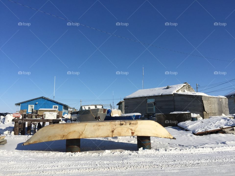 Whaling Seal Skin Boat