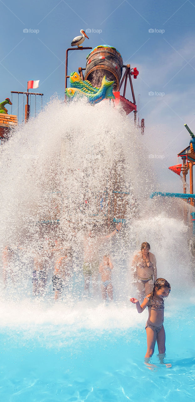 Summer day in a aquapark