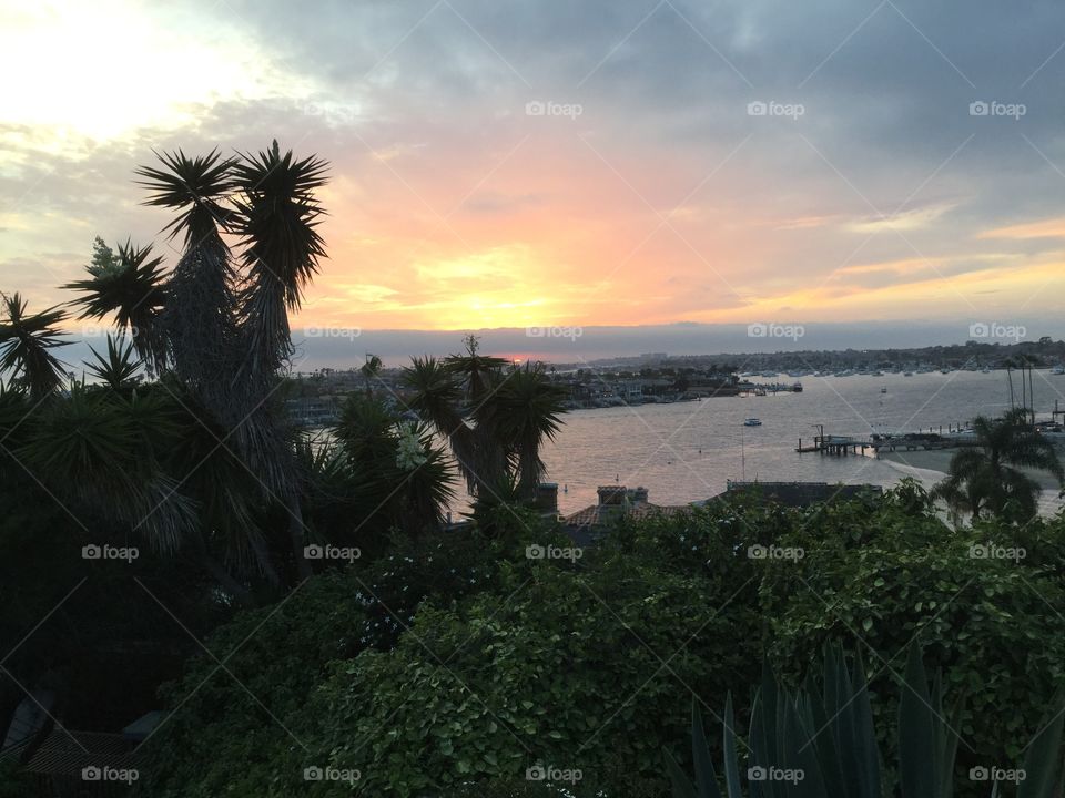Sunset in Newport Beach California 