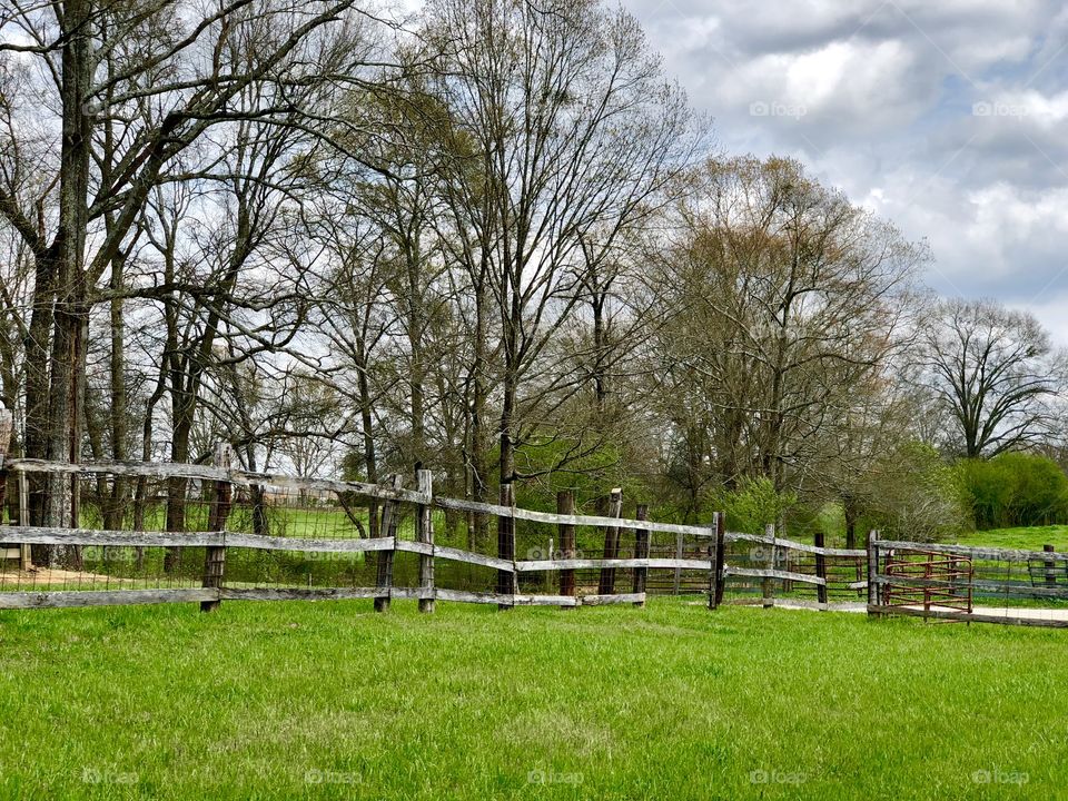 Idyllic view of farmland 