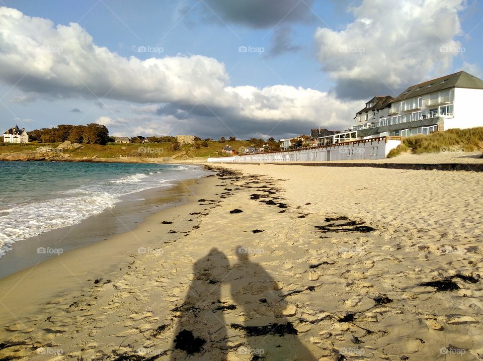 shadow on the beach