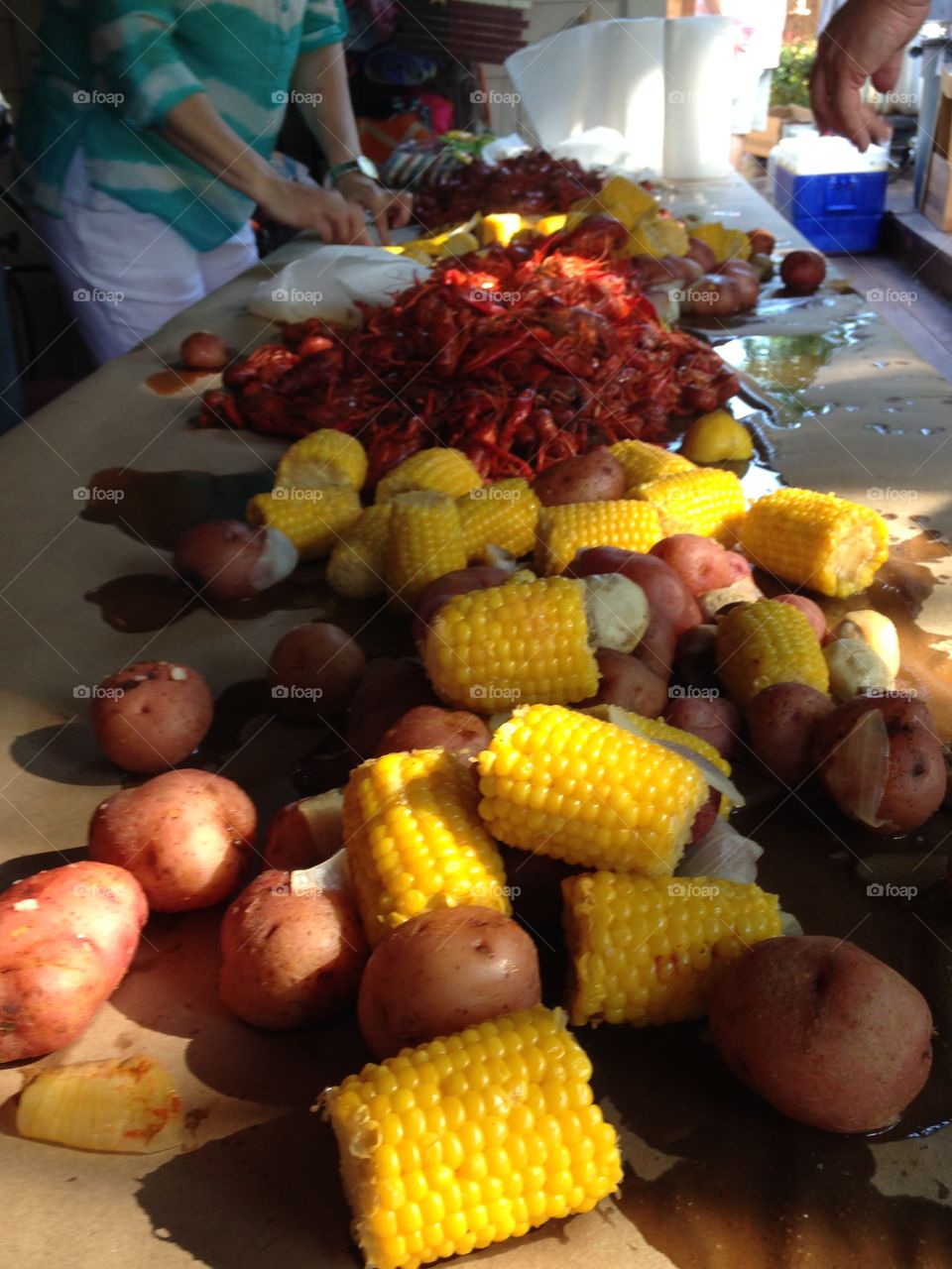 Let's eat. Crawfish boil 