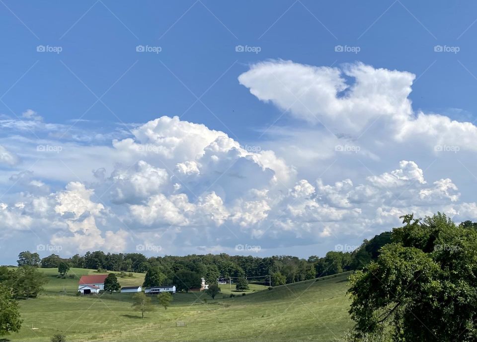 Beautiful clouds on a beautiful summer day