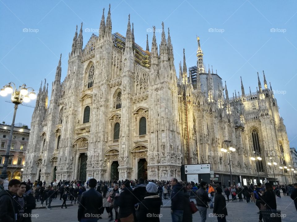 Milan's Cathedral. The most important and immense building in the historical centre of Milan