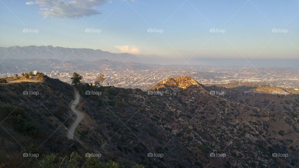 Hiking path at hill