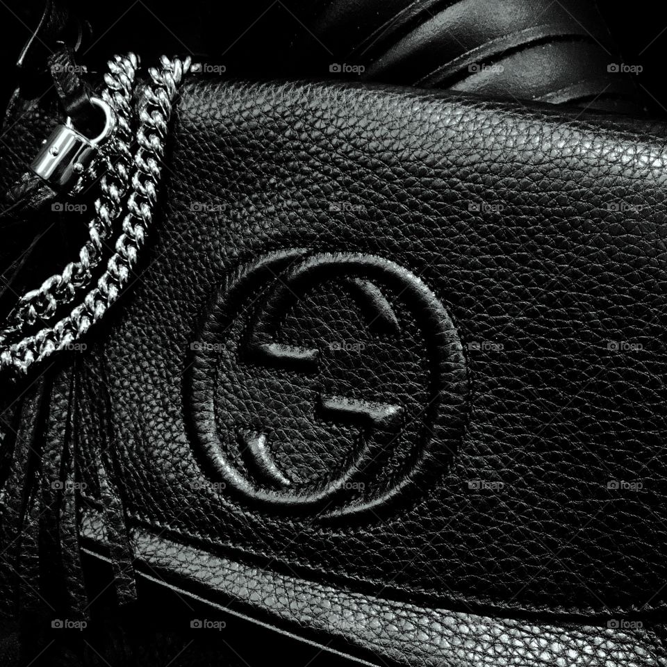 Gucci monogram on handbag