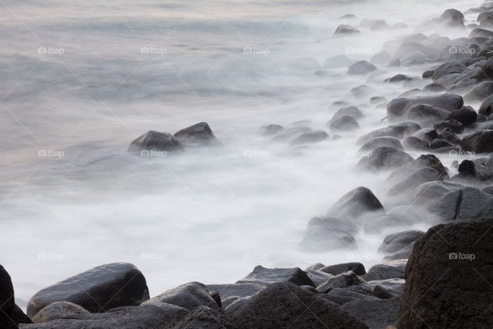 Long Exposure Beach Rocks