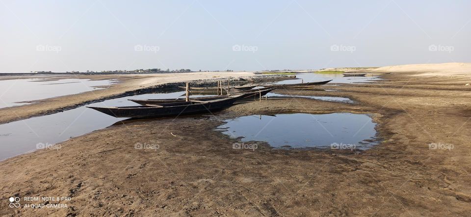 Beach and the lonely boat