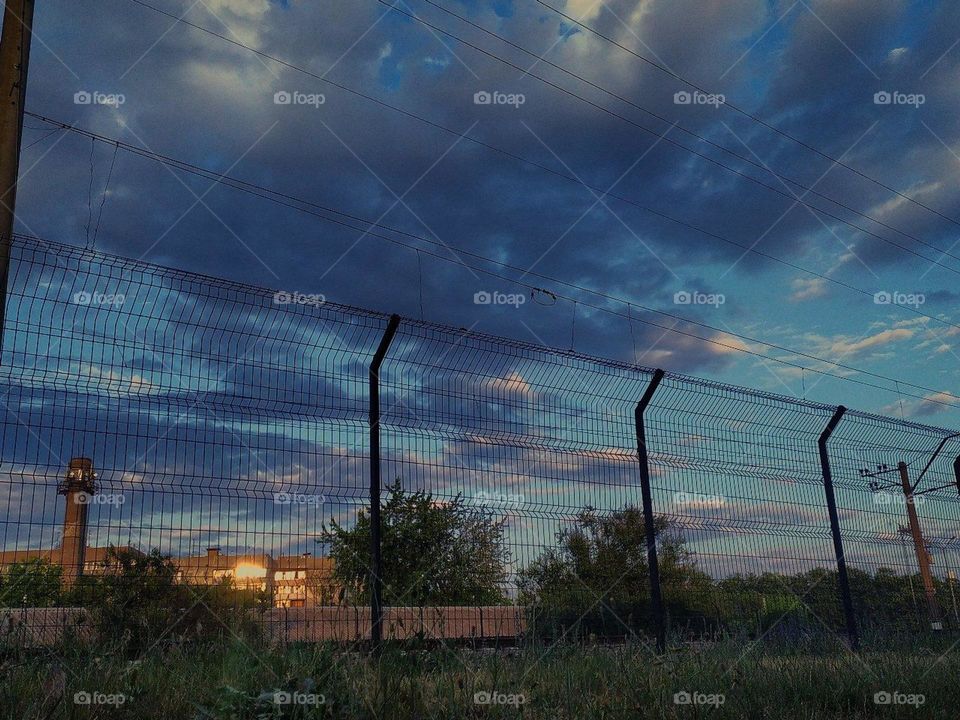 sunset at the station