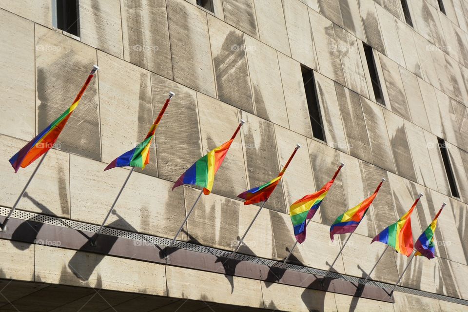 Rainbow flags