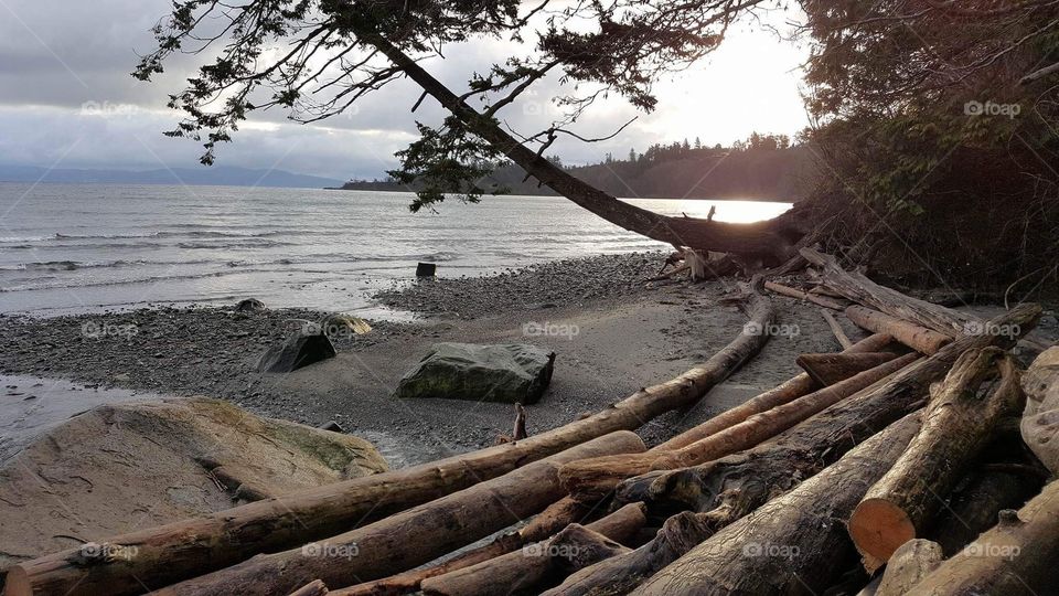 Mount Douglas beach on Vancouver Island, Canada 