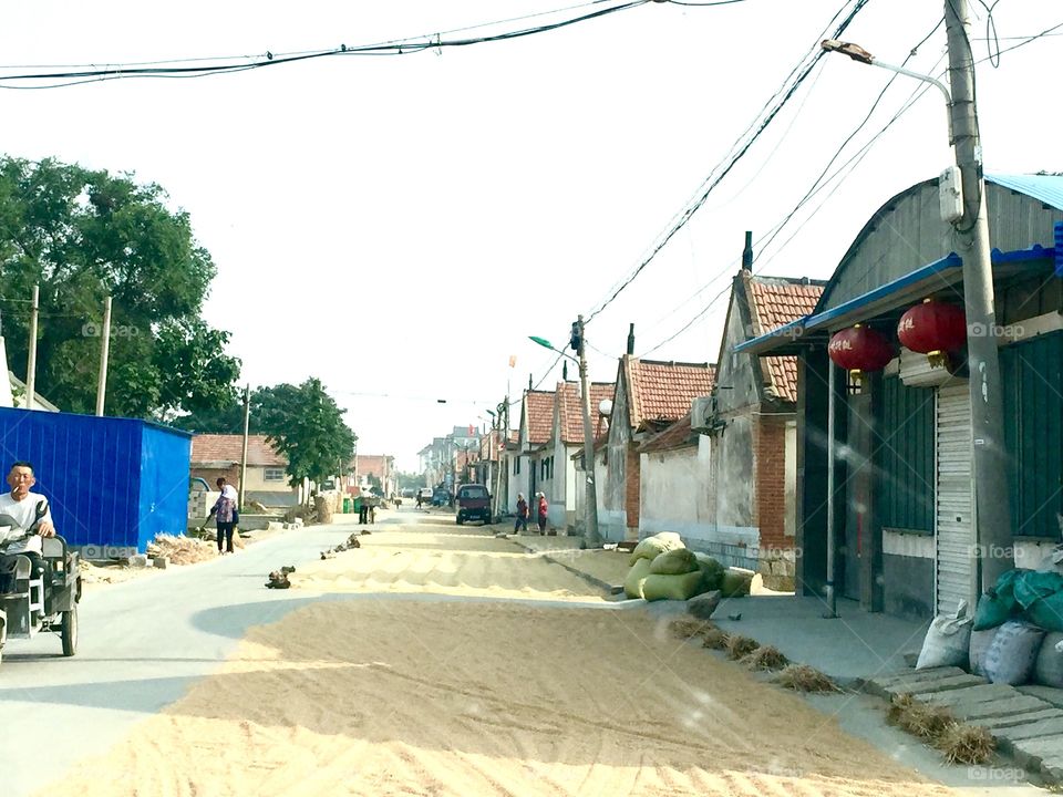 Life in rural countryside in northern China 