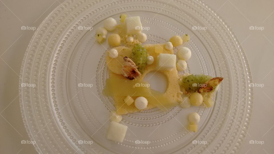 Plated dessert citric ilusion 