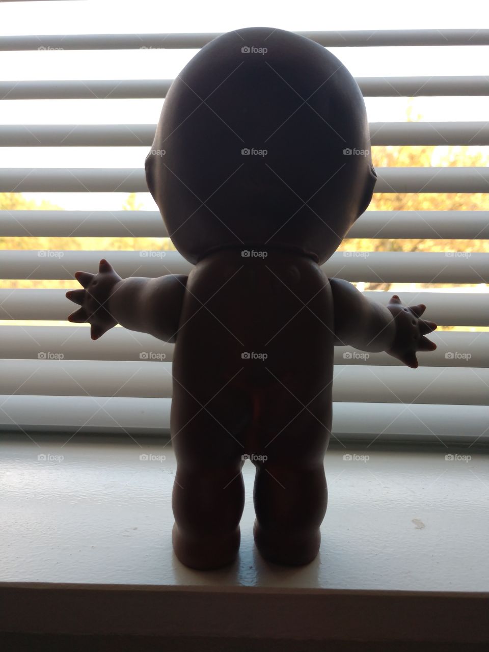 Kewpie doll window silhouette