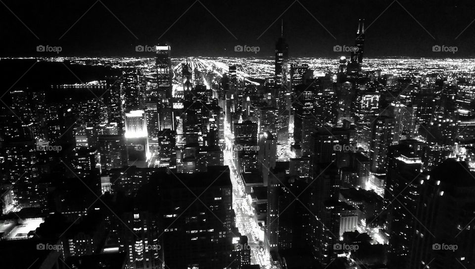 BW Chic. View from Hancock