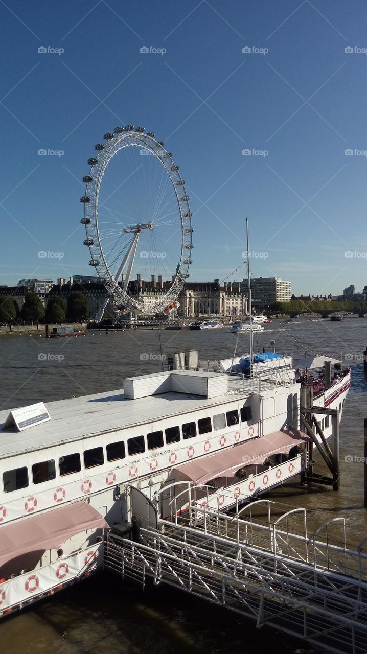 The London Eye in a summer day