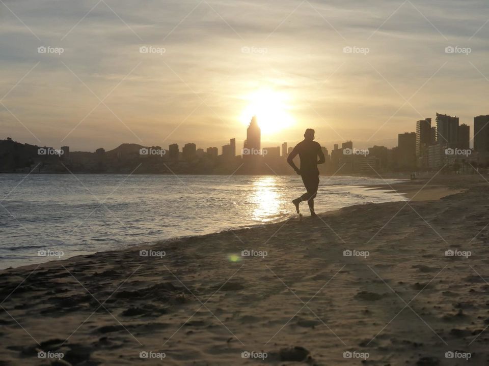 Sunset#beach#sea#human