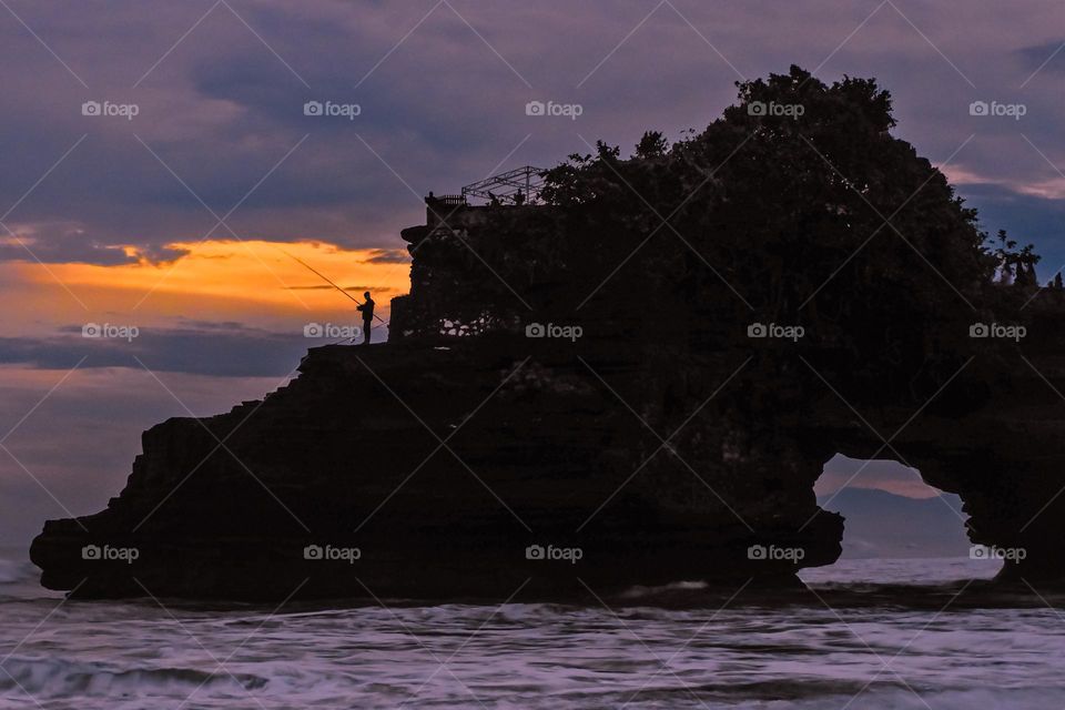 Giant silhouette of the Rock Hole Island