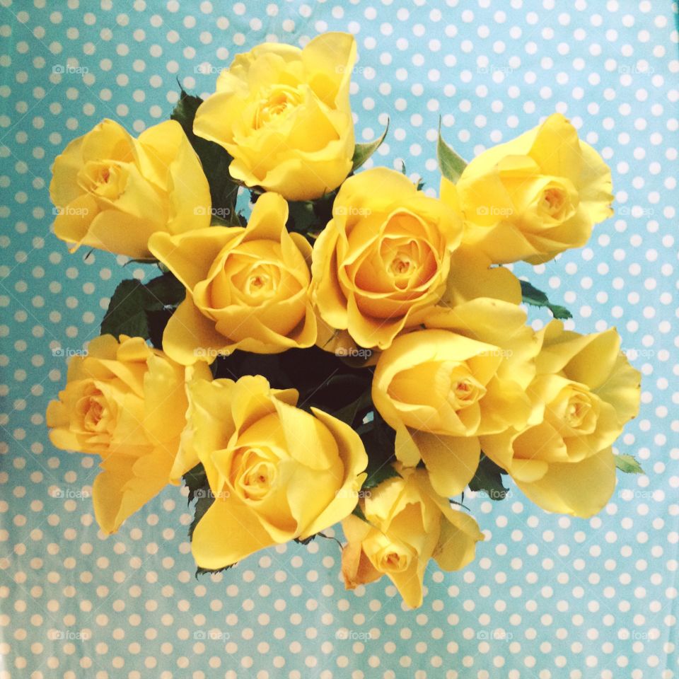 Yellow. Yellow roses
