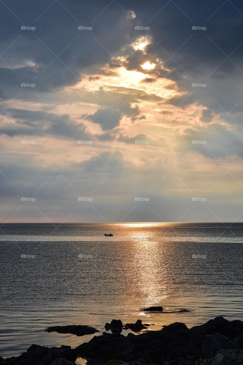 Landscape photo of nature at seaside during sunset