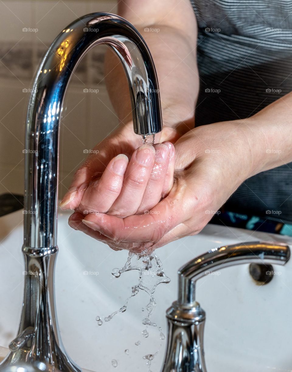 Hand washing is a daily routine to stay healthy and hygienic 