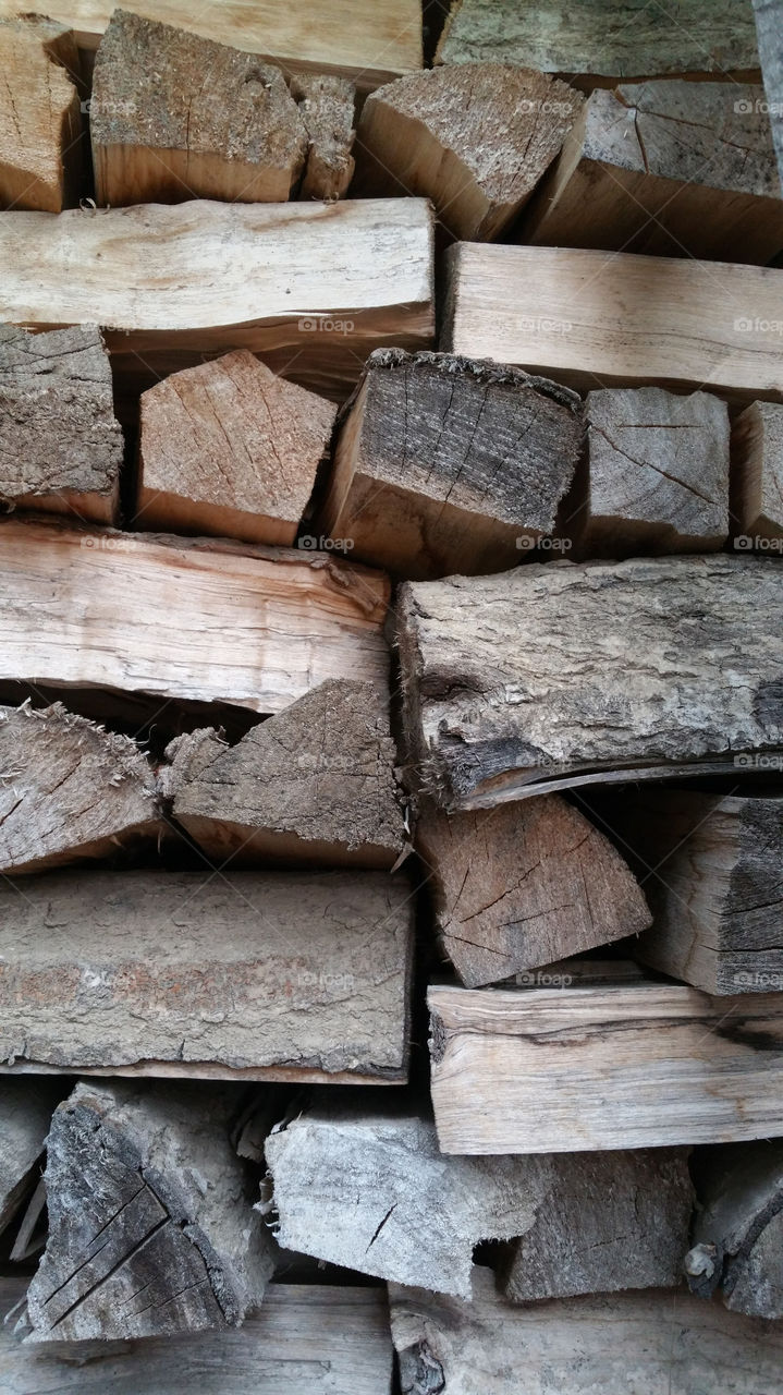 Full frame of firewood