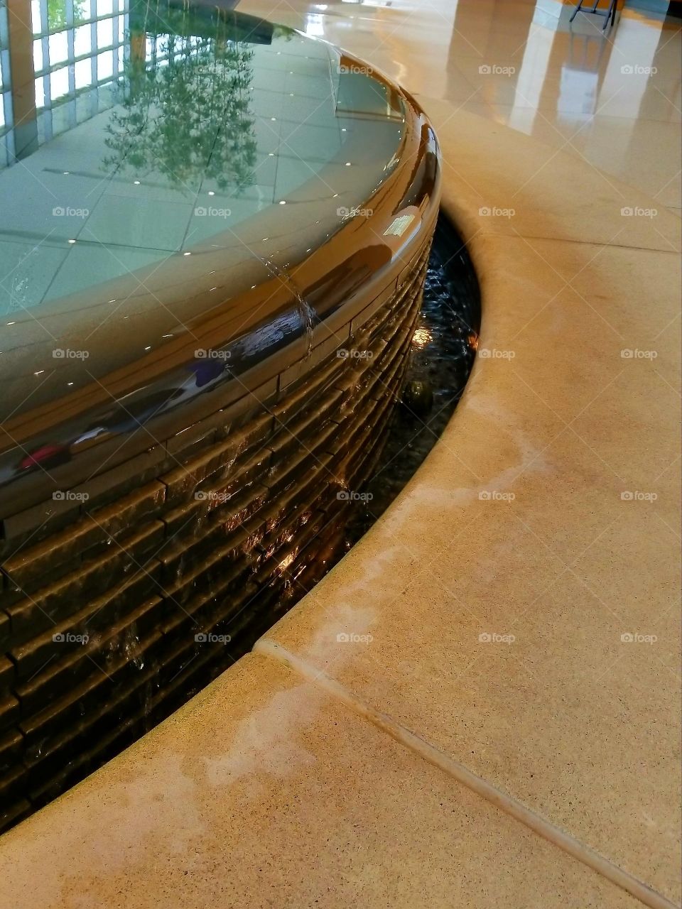 Fountain in the hospital entry
