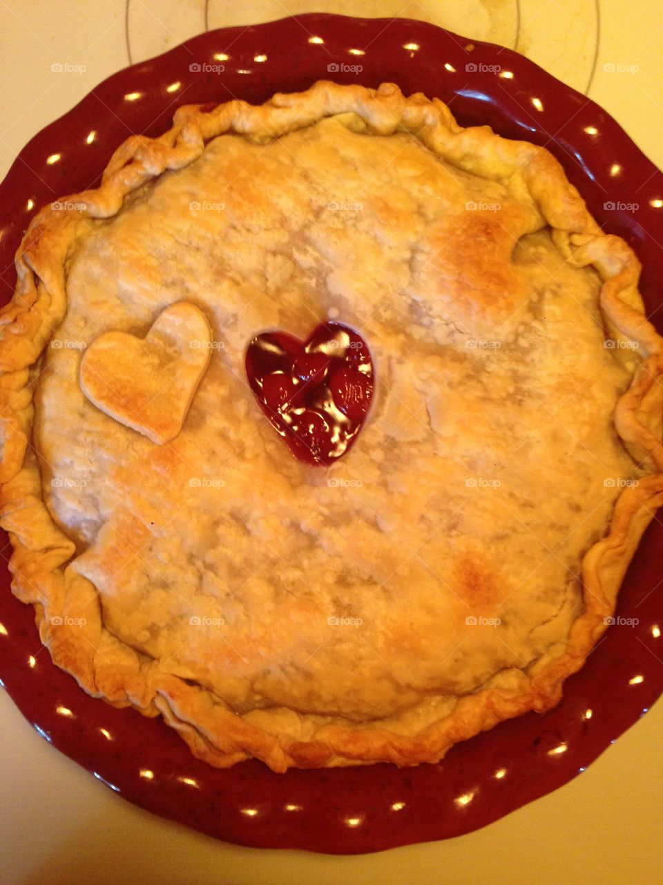 Cherry Pie with Heart