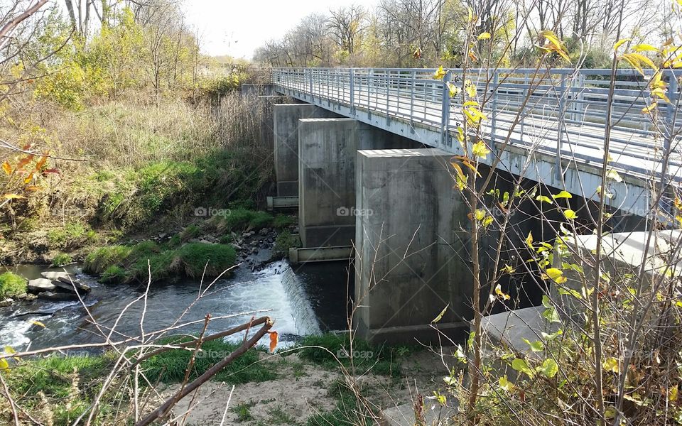 Hennepin Canal Carried Over Spring Creek by Bridge in Rural Geneseo