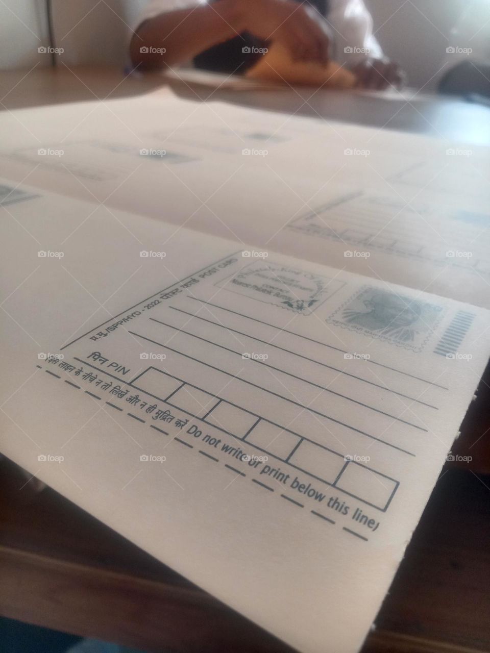 long post card sheets.