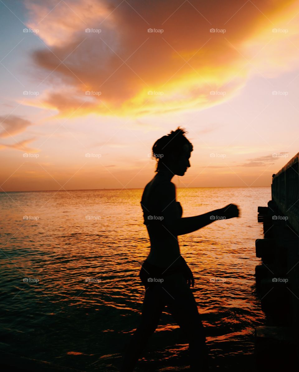 Sunset, Dawn, Water, Sun, Beach