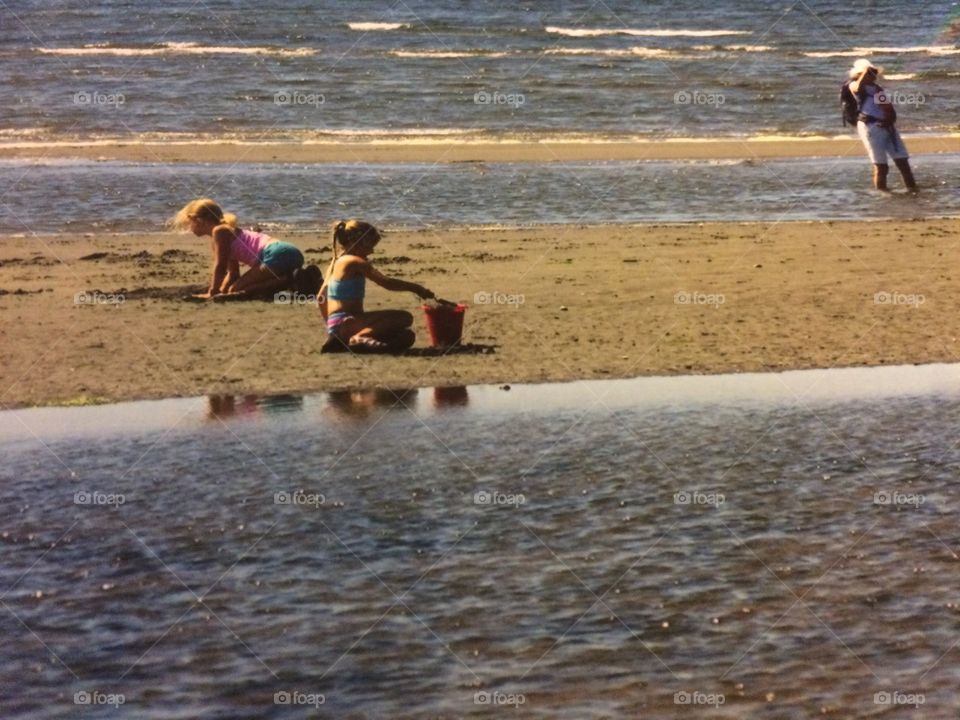 Playing in the sand
