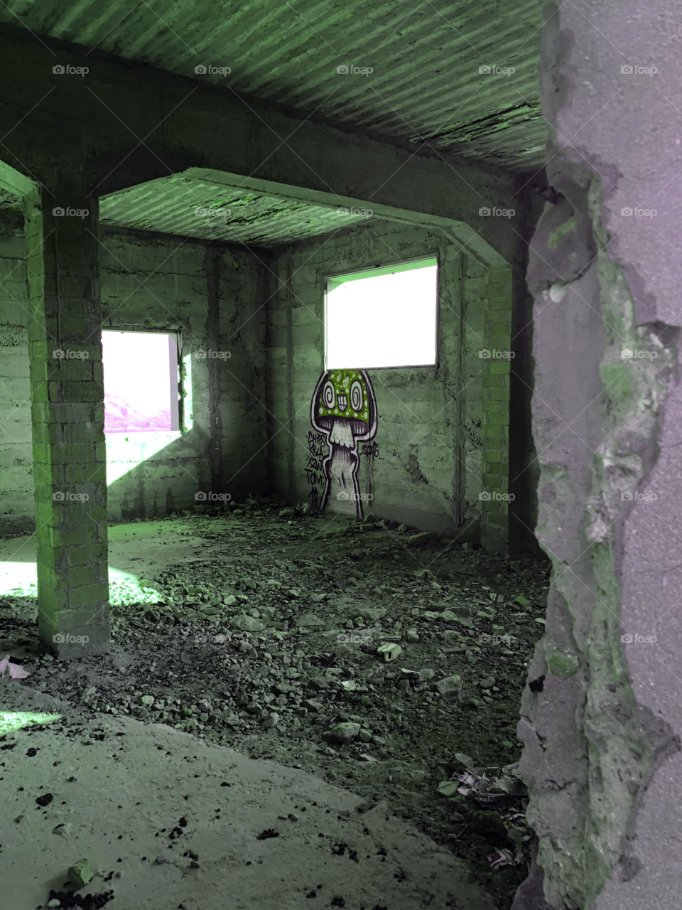 Abandoned square lights