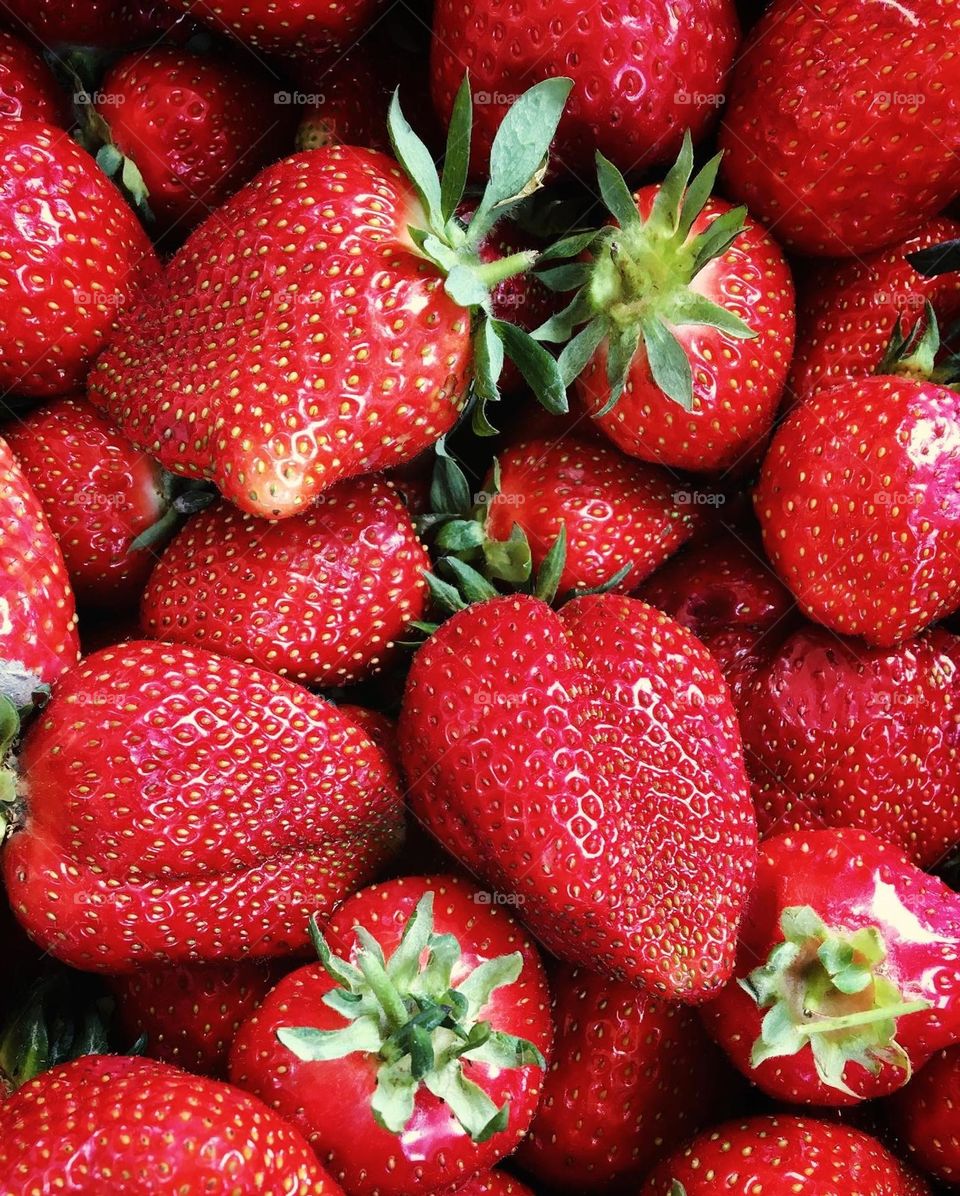 Strawberry pattern, summer red berry, sweet food