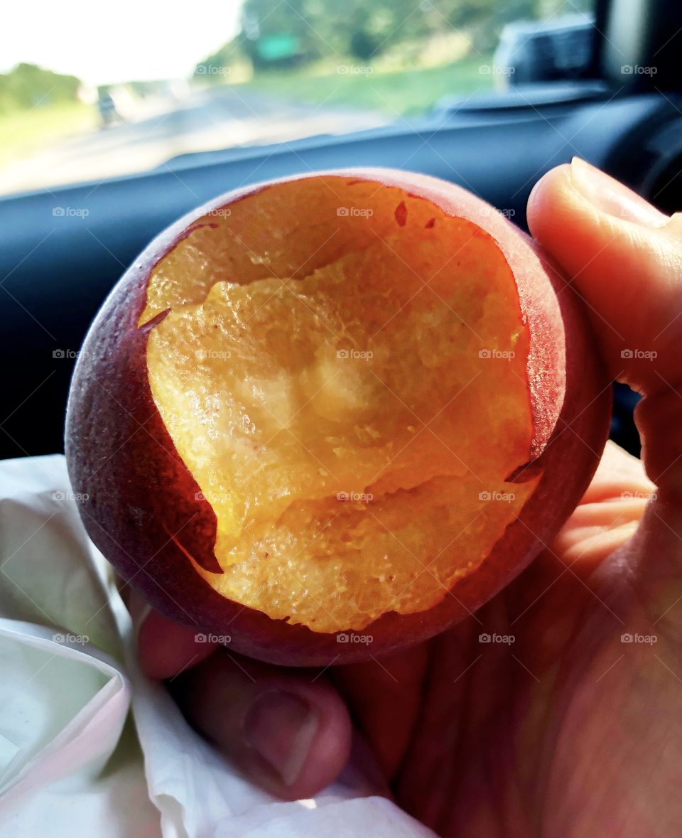 Sweet bite of a Georgia peach.