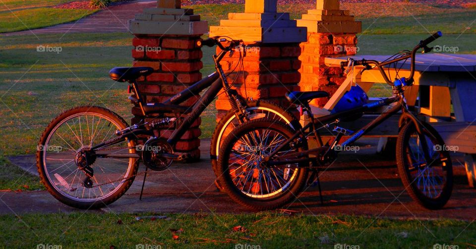 Bikes at rest