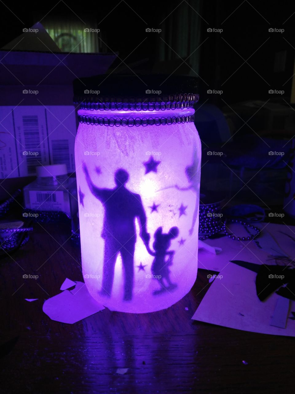 Disney Inspired Silhouette Lantern.