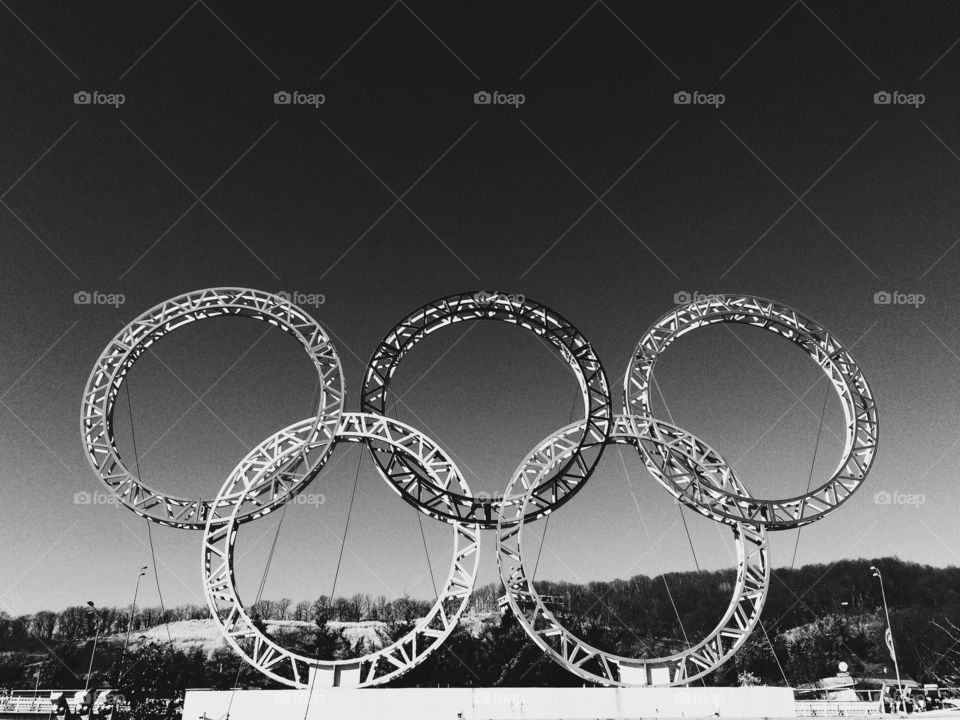 Olympic Rings . Sochi, Russia