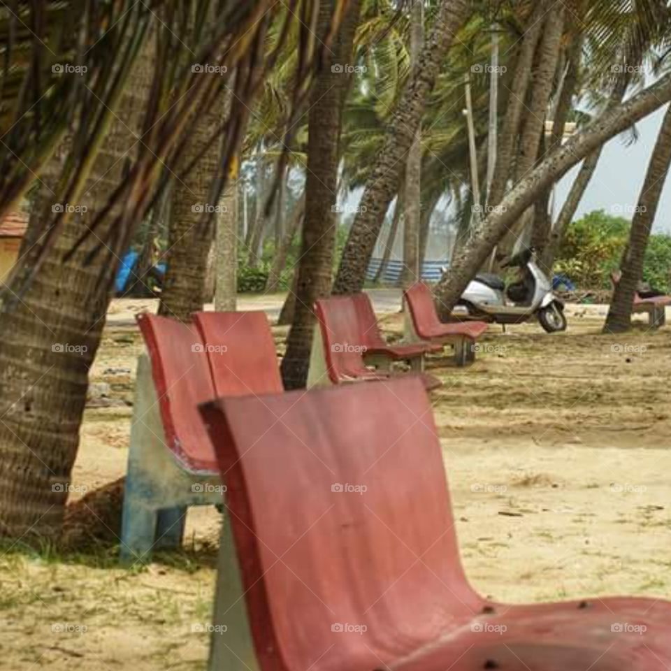 sitting chair at Beach
