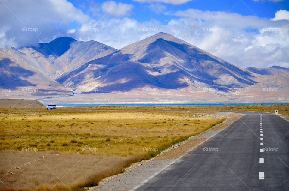 Road toward mountain