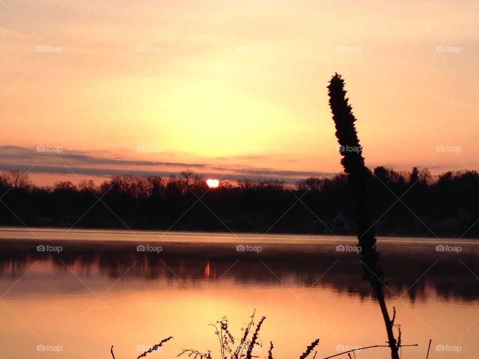 Sunset on the lake