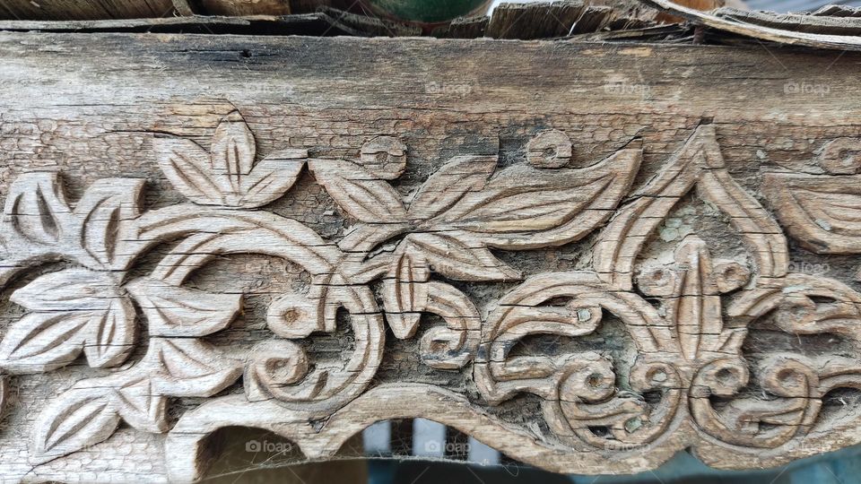 old carved patterns wood