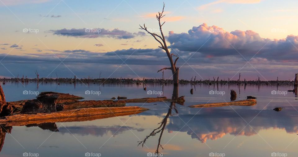 Sunset reflection