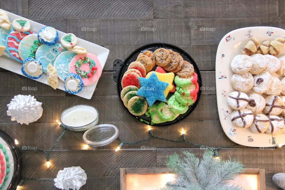 Flat lay of cookies 