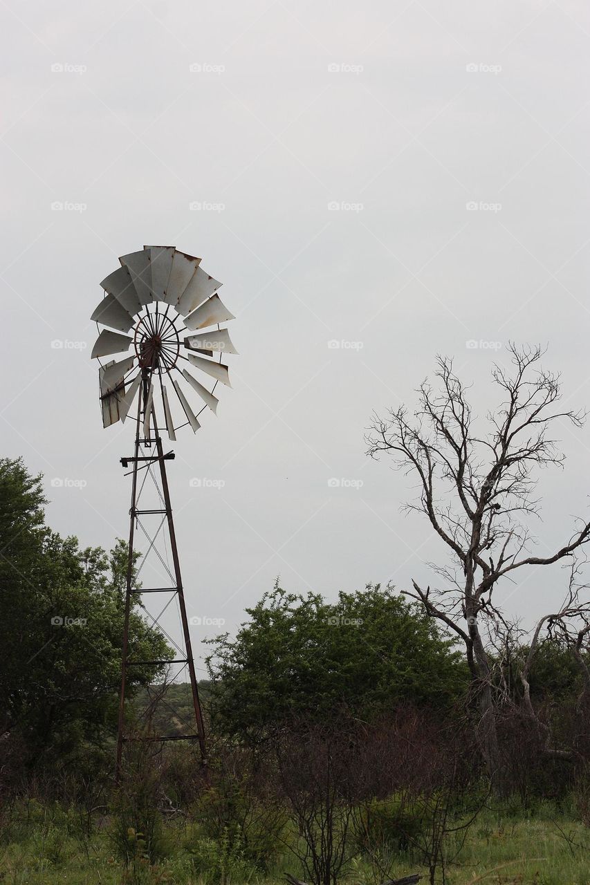 a windmill and it's  circular shape